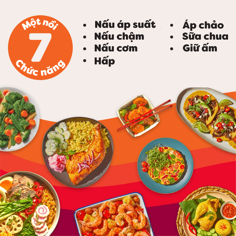 Nồi áp suất điện đa năng Instant Pot Duo 7-in-1 5.7L
