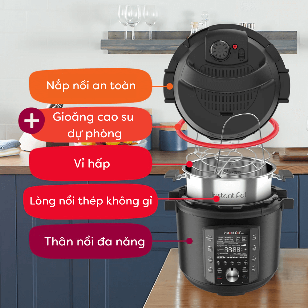 Nồi áp suất đa năng Instant Pot Pro 10in1 5.7L